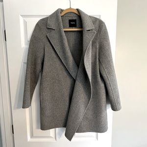 Theory Wool & Cashmere Overlay Coat